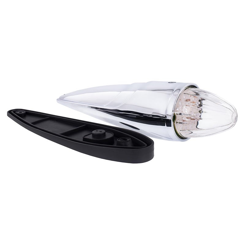 United Pacific 39963 19LED Polycarbonate Watermelon Lens Cab Light Kit, Grakon 1000 Style, Plastic Construction â€“ Amber LED/Clear Lens â€“ ONE Unit - Image 1